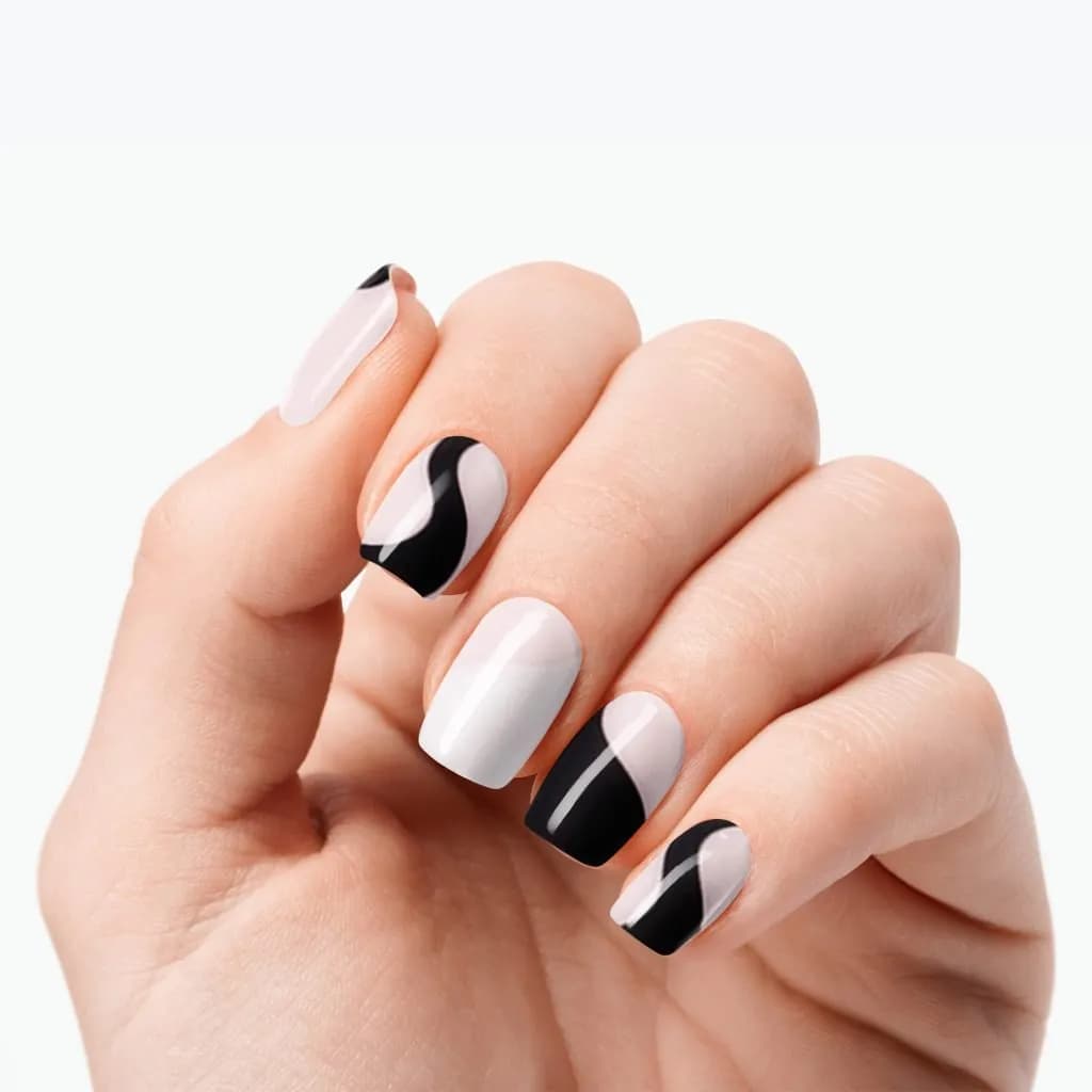 Abstract Noir – Semi-Cured Gel Nail Strips