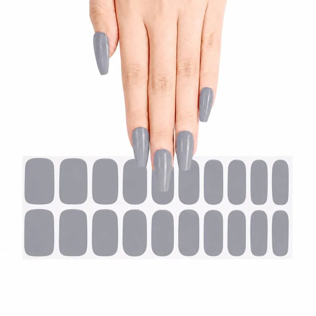 velvora gel nail wraps colour gray