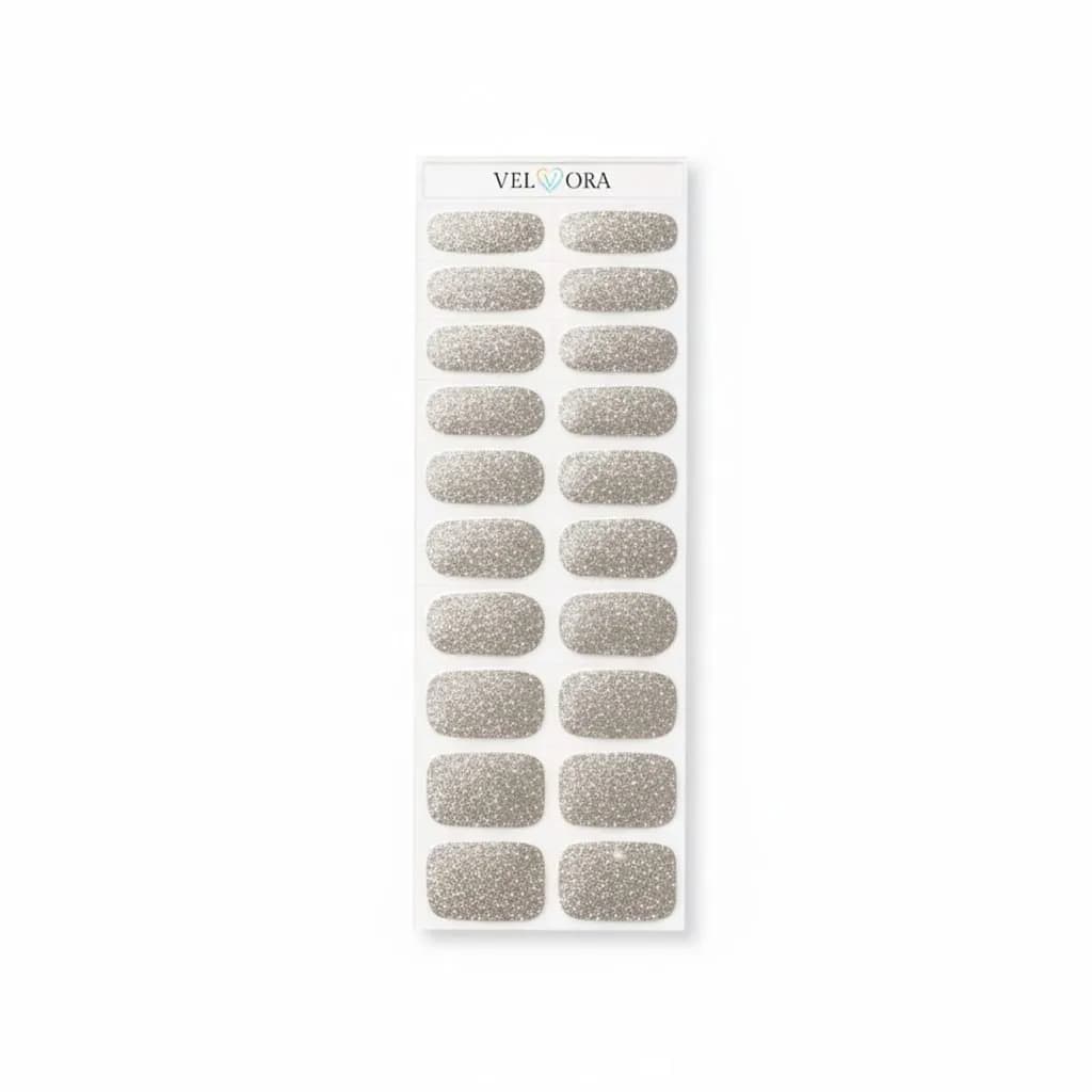 Champagne Sparkles - Semi-Cured Gel Nail Strips Velvora Strips