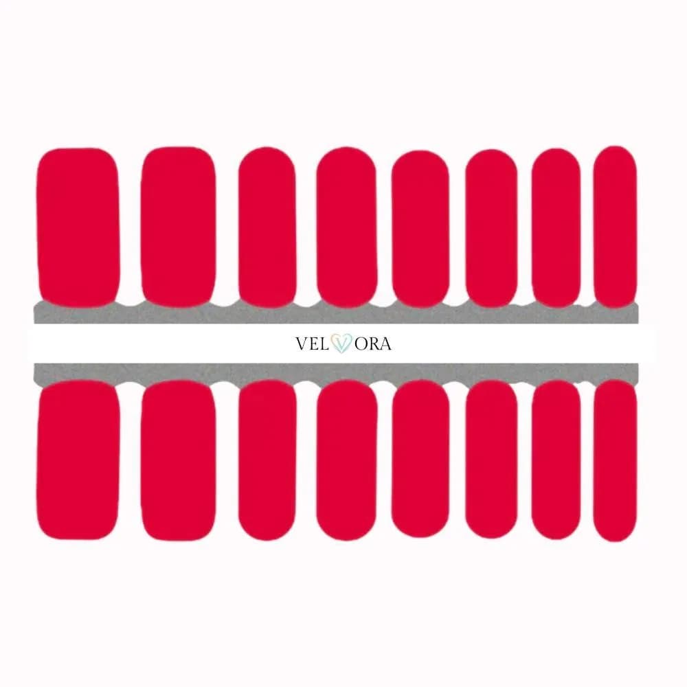 Classic Red Nail Polish Strips