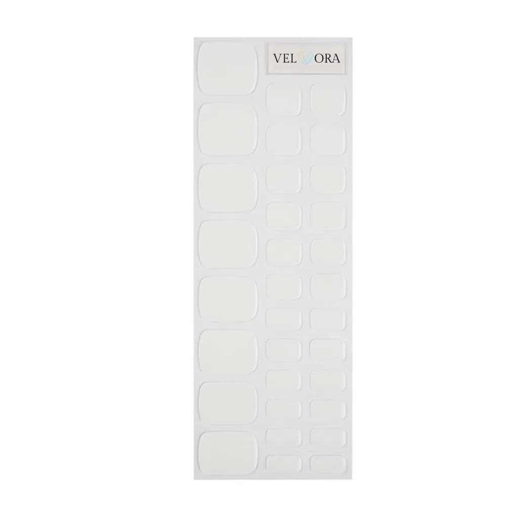 Classic White Semi-Cured Pedicure Gel Nail Strips