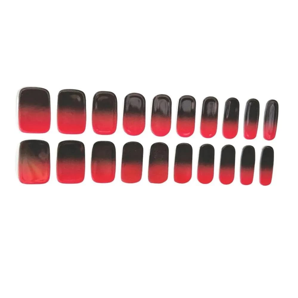 Dark Red Ombre – Semi-Cured Gel Nail Strips