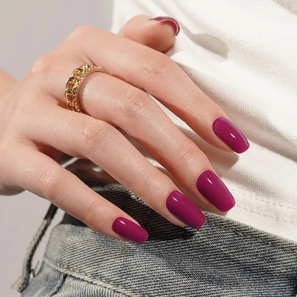 Deep Cherry Semi-Cured Gel Nail Strips