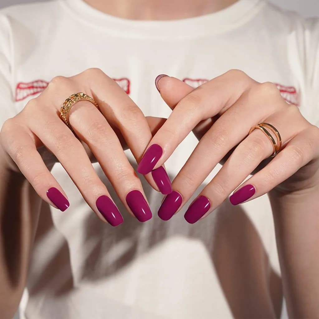 Deep Cherry Semi-Cured Gel Nail Strips