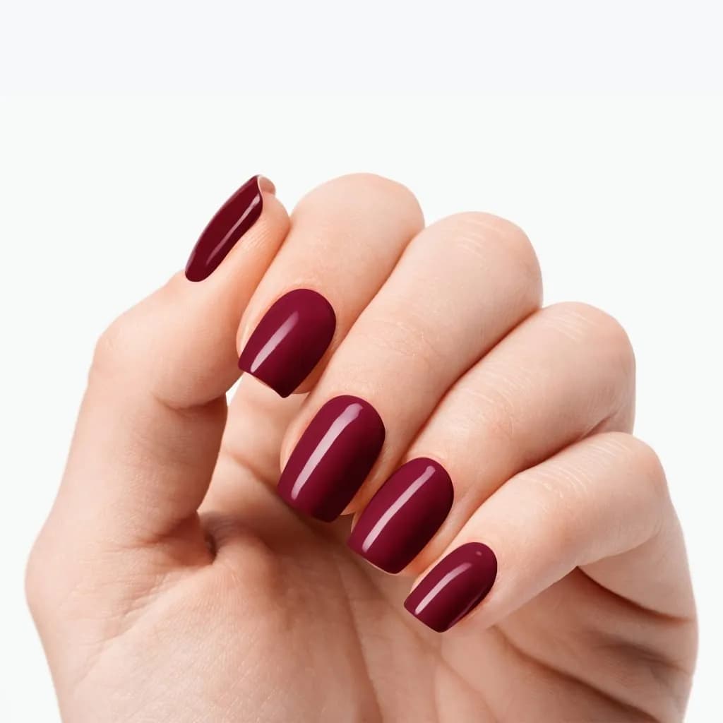 Deep Merlot Burgundy – Semi-Cured Gel Nail Strips