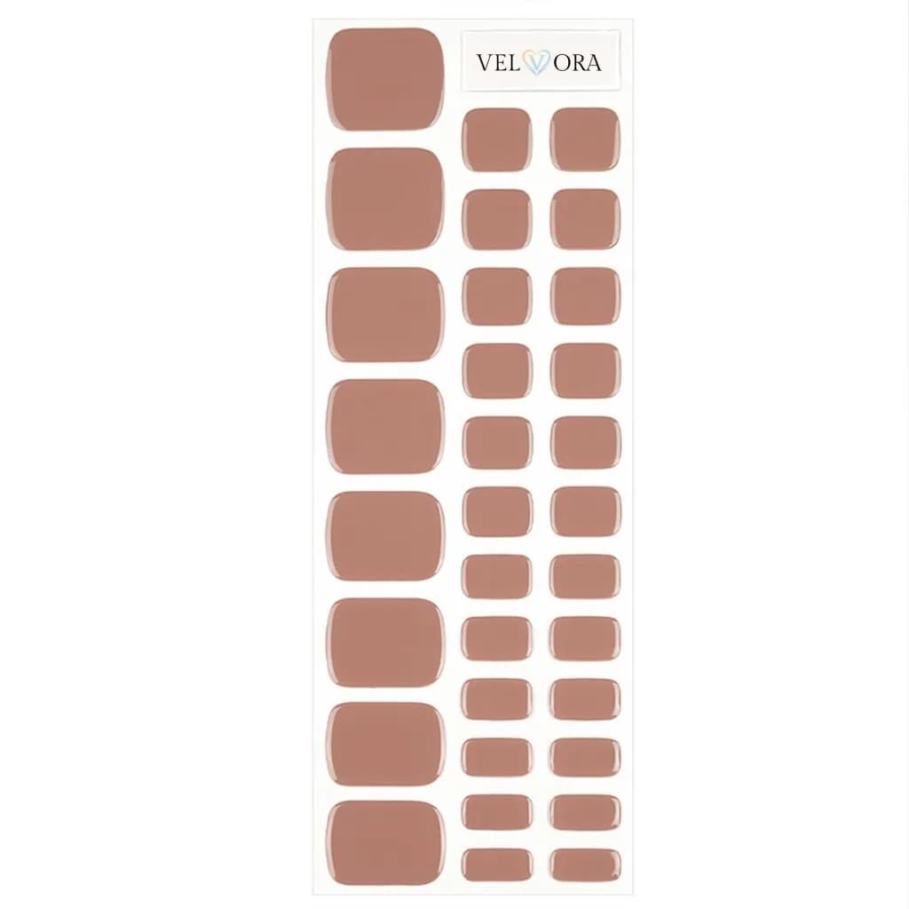 Earthy Rose Semi-Cured Pedicure Gel Nail Strips