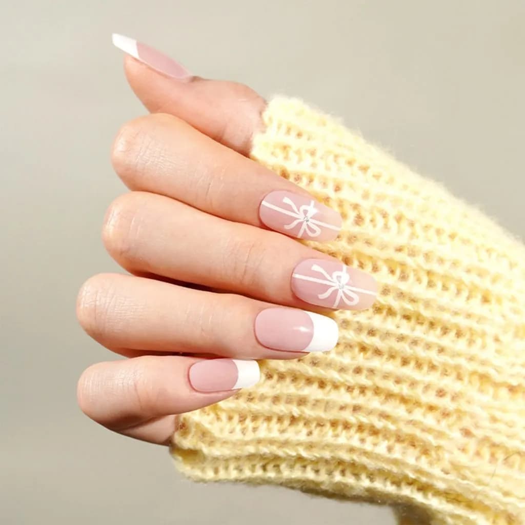 French Bows Semi-Cured Gel Nail Strips