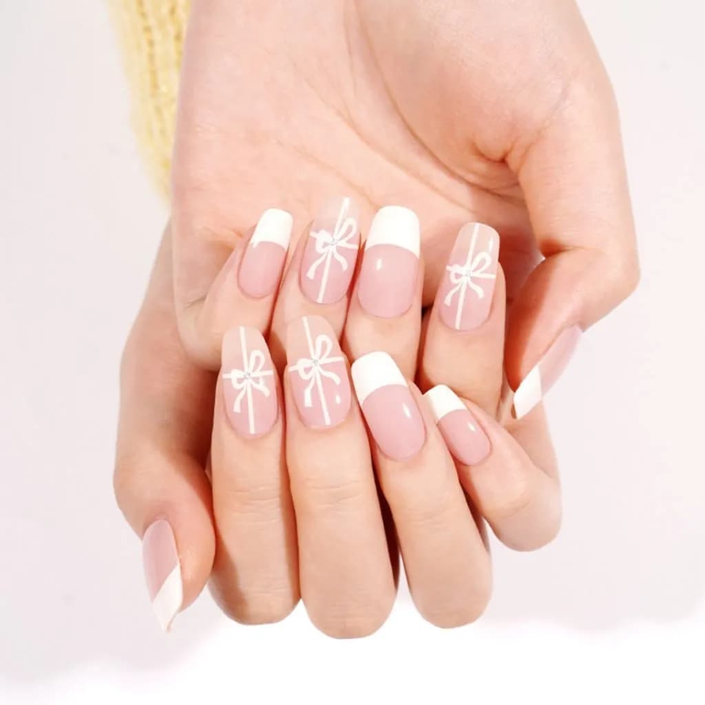 French Bows Semi-Cured Gel Nail Strips