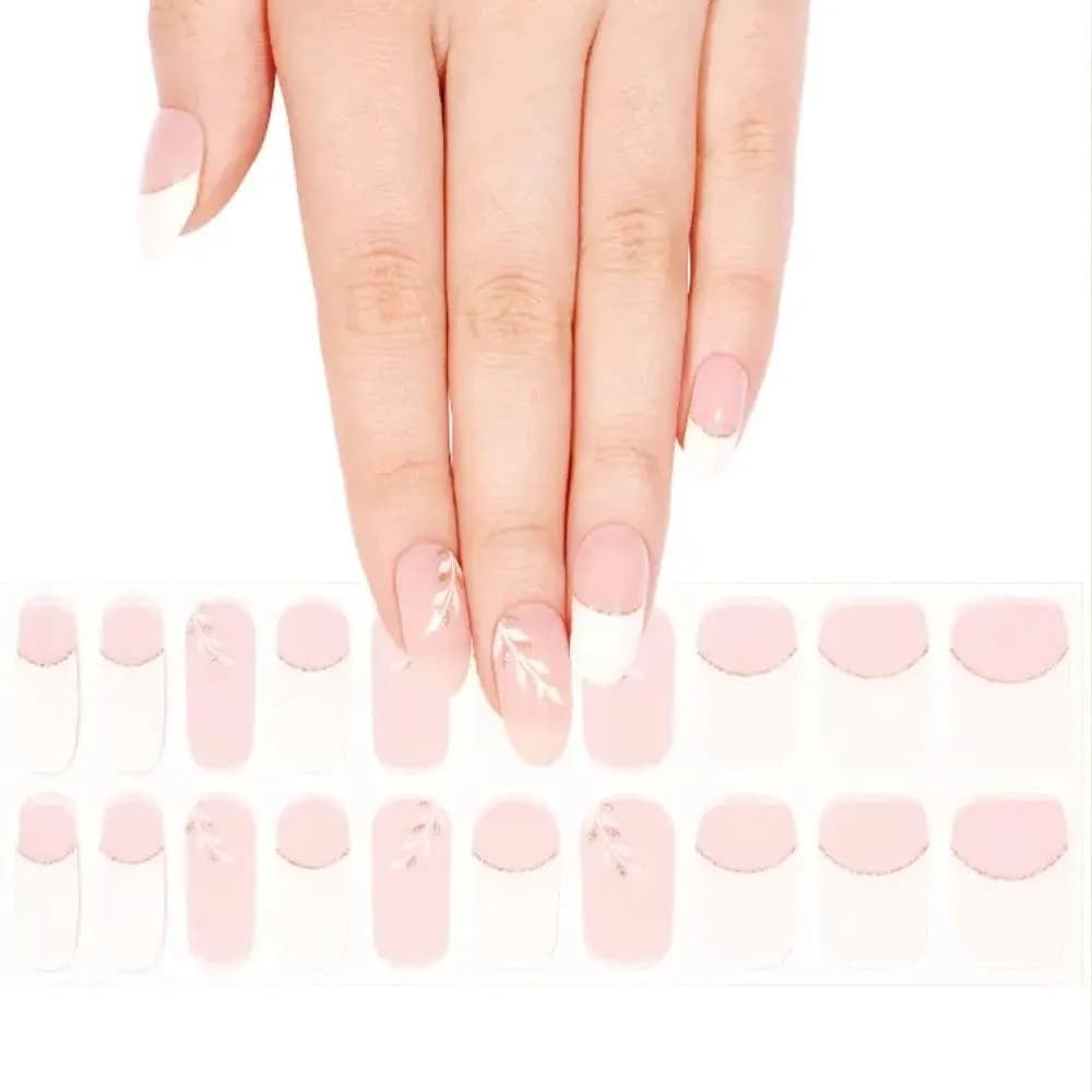 French Tip Bloom – Semi-Cured Gel Nail Strips