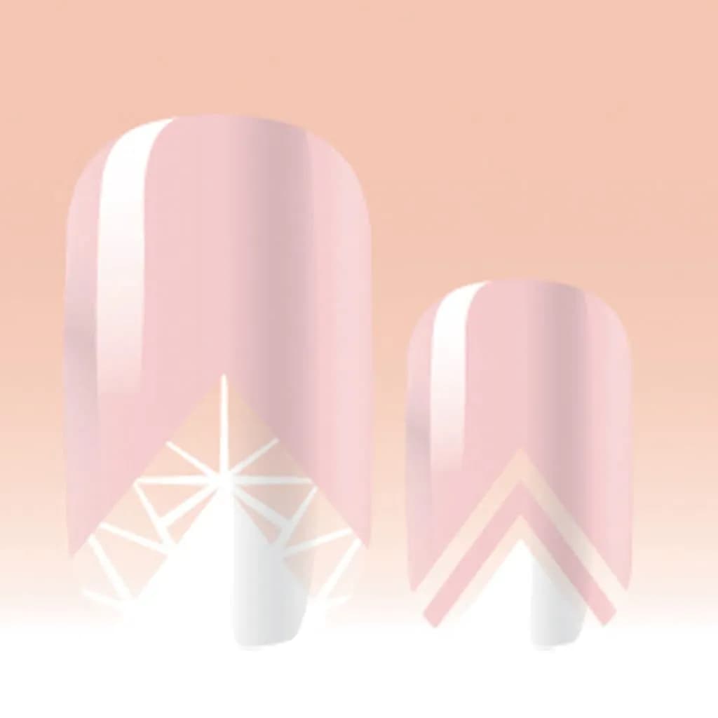 Geo Pink Nail Polish Strips Velvora