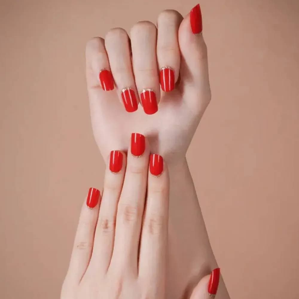 Gilded Rouge – Semi-Cured Gel Nail Strips