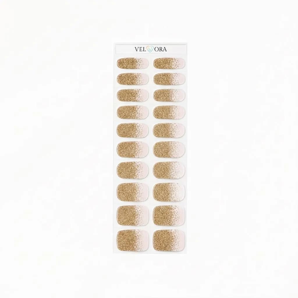 Gold Dipped – Semi-Cured Gel Nail Strips