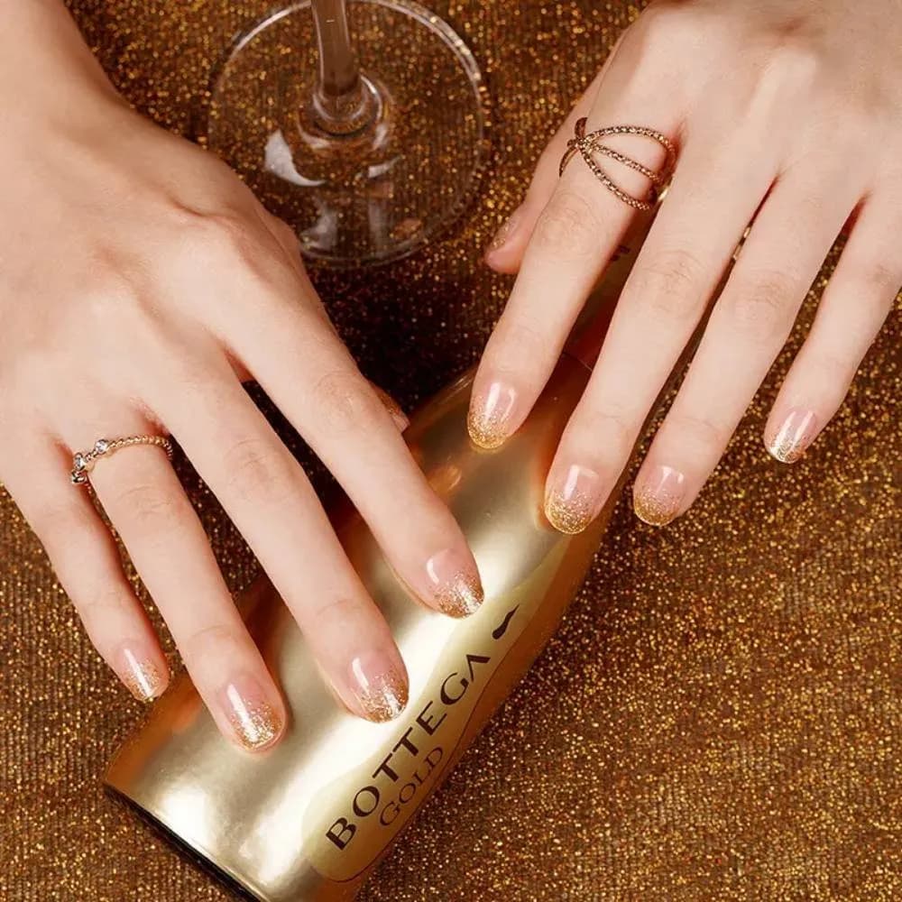 Gold Dipped – Semi-Cured Gel Nail Strips