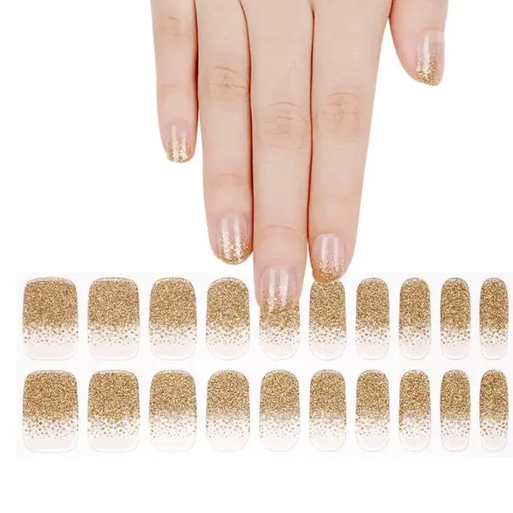 Gold Dipped – Semi-Cured Gel Nail Strips