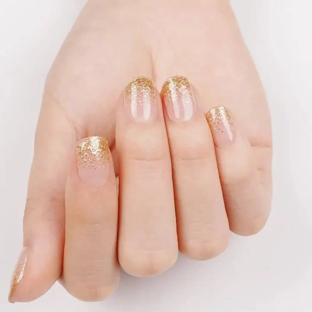 Gold Dipped – Semi-Cured Gel Nail Strips