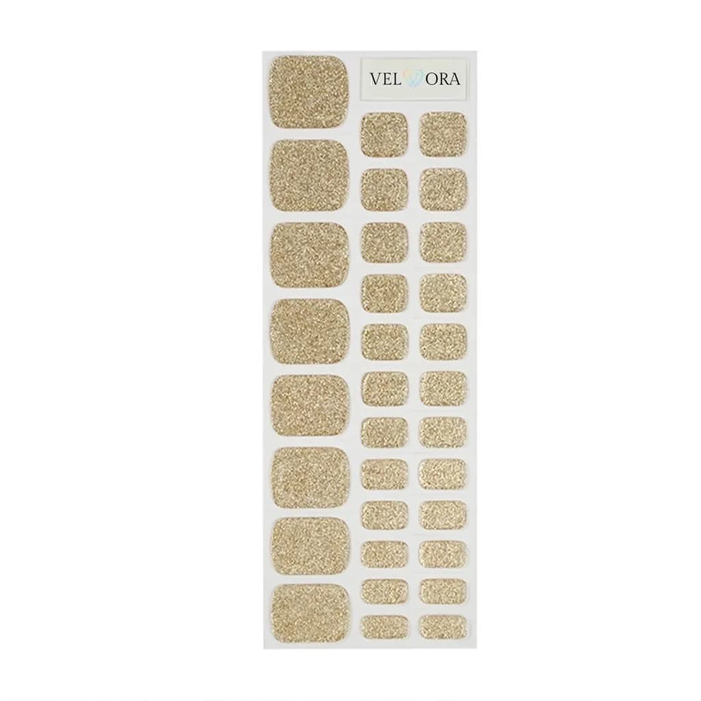 Gold Rush Semi-Cured Pedicure Gel Nail Strips