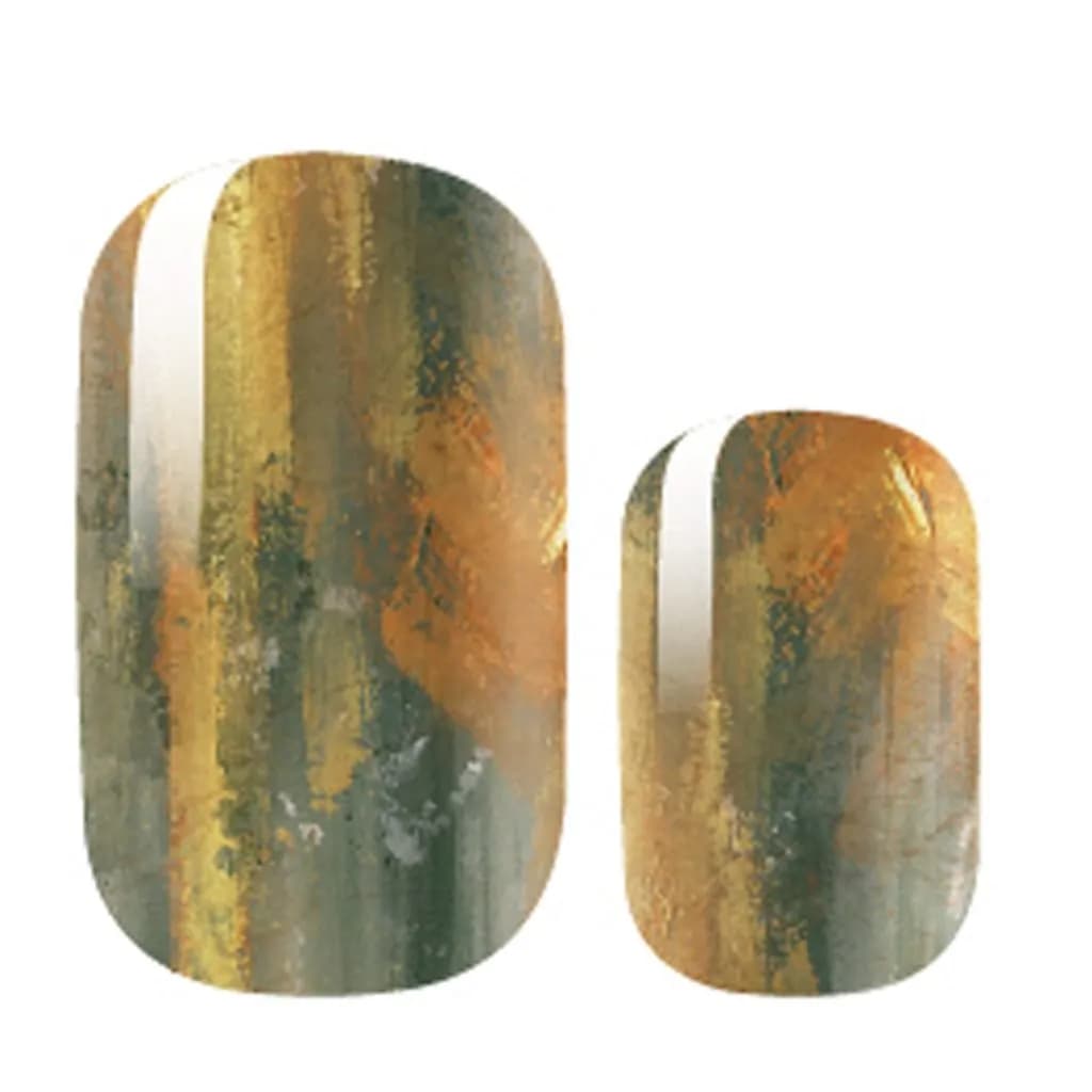 Golden Obsidian Nail Polish Strips Velvora