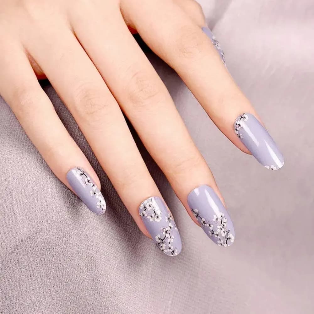 Lavender Blossoms – Semi-Cured Gel Nail Strips