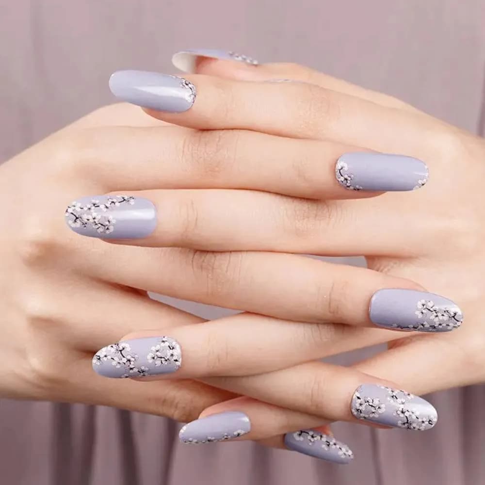 Lavender Blossoms – Semi-Cured Gel Nail Strips
