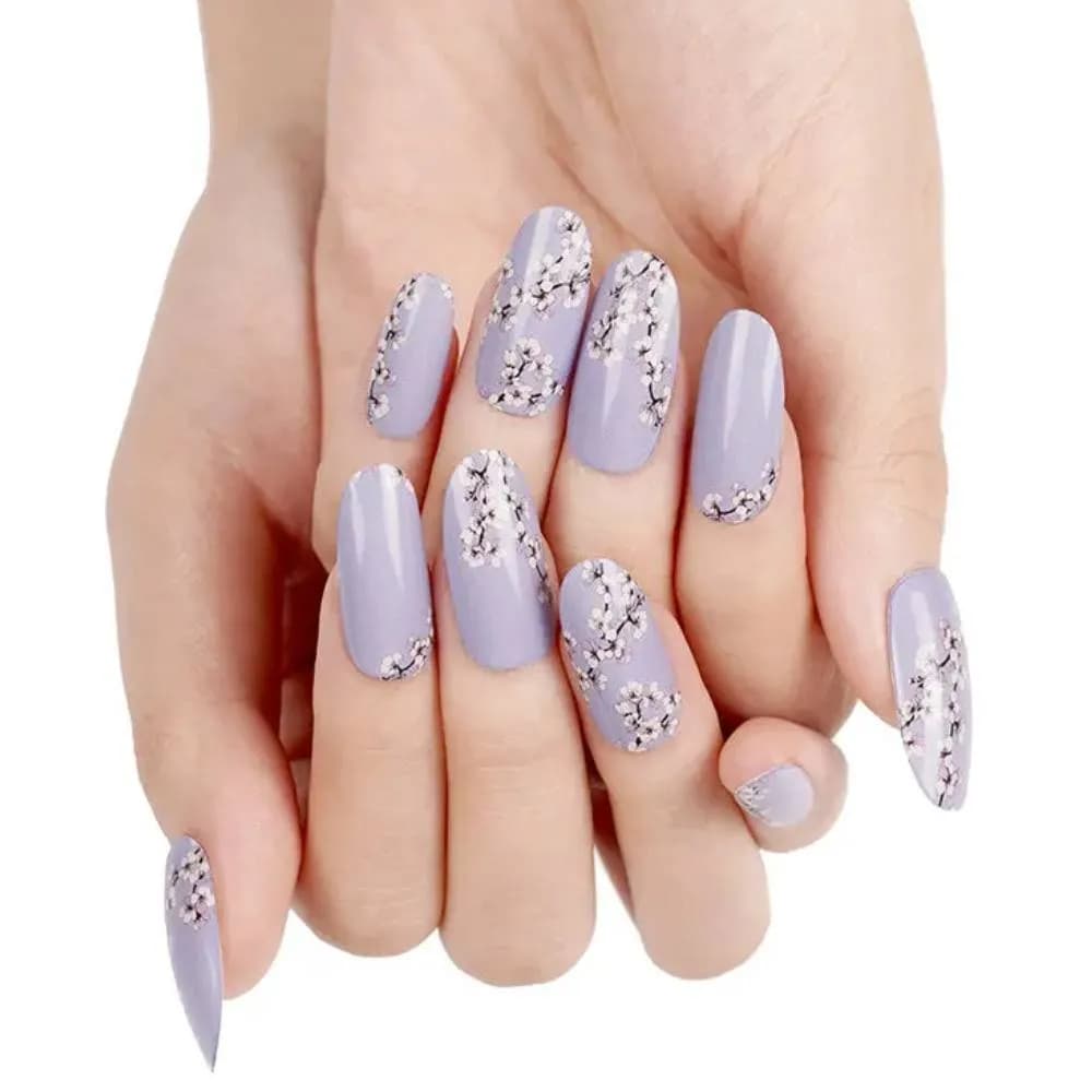 Lavender Blossoms – Semi-Cured Gel Nail Strips