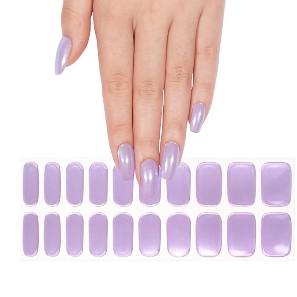Lavender Pearl Semi-Cured Gel Nail Strips