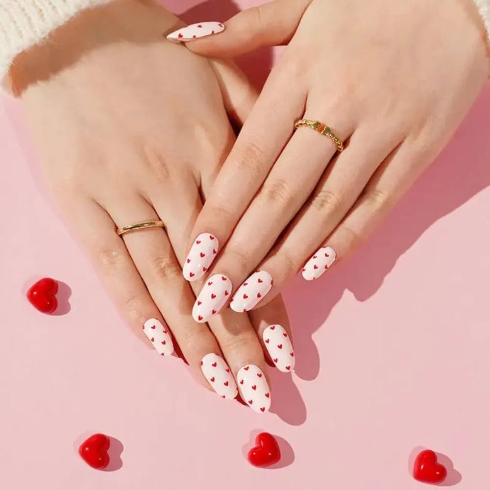 Love Hearts – Semi-Cured Gel Nail Strips