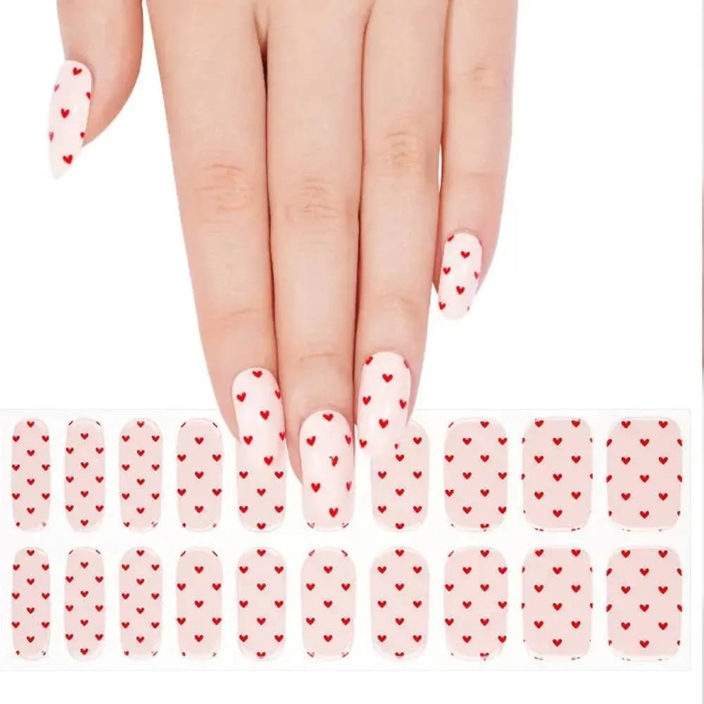 Love Hearts – Semi-Cured Gel Nail Strips