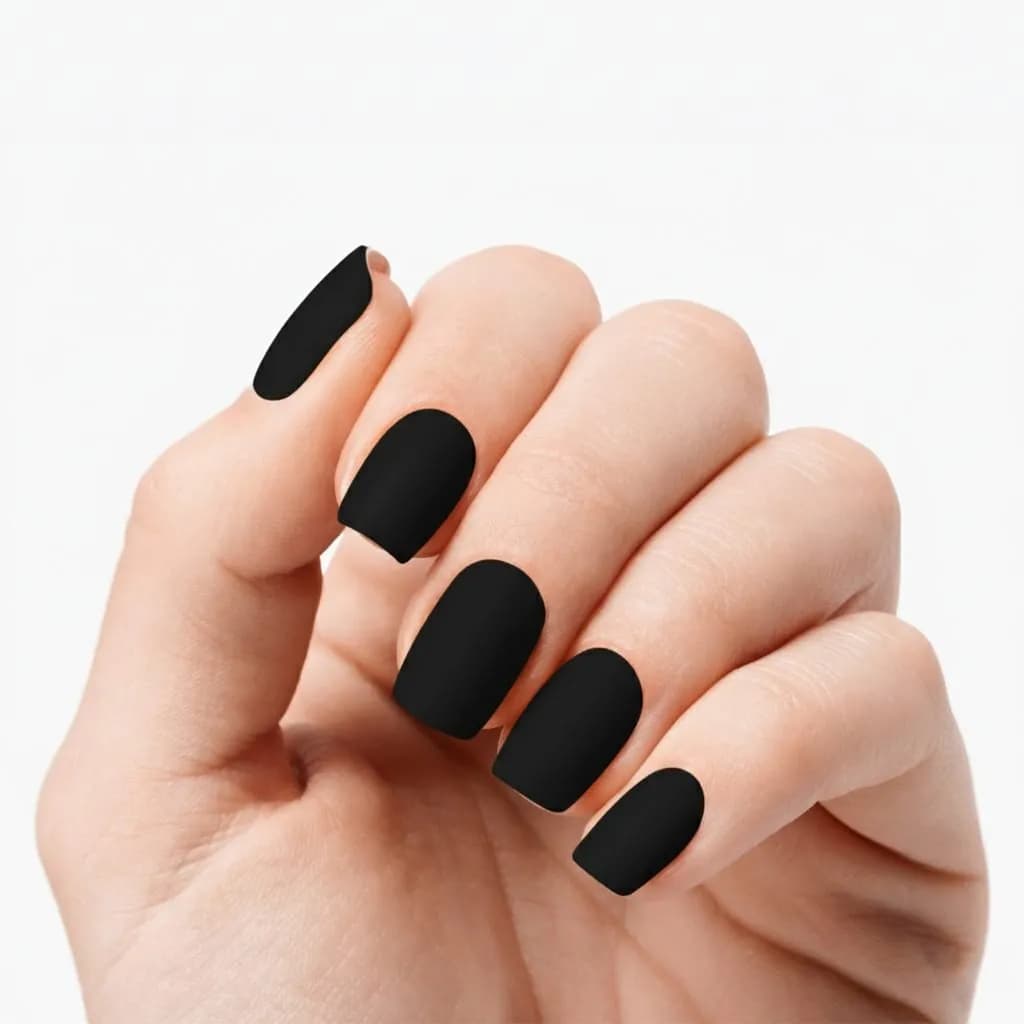 Matte Black Gel Nail Strips