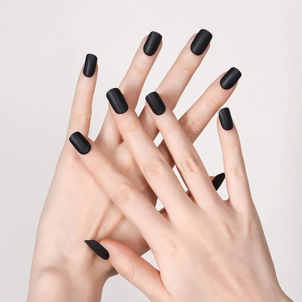 Matte Black - Semi-Cured Gel Nail Strips