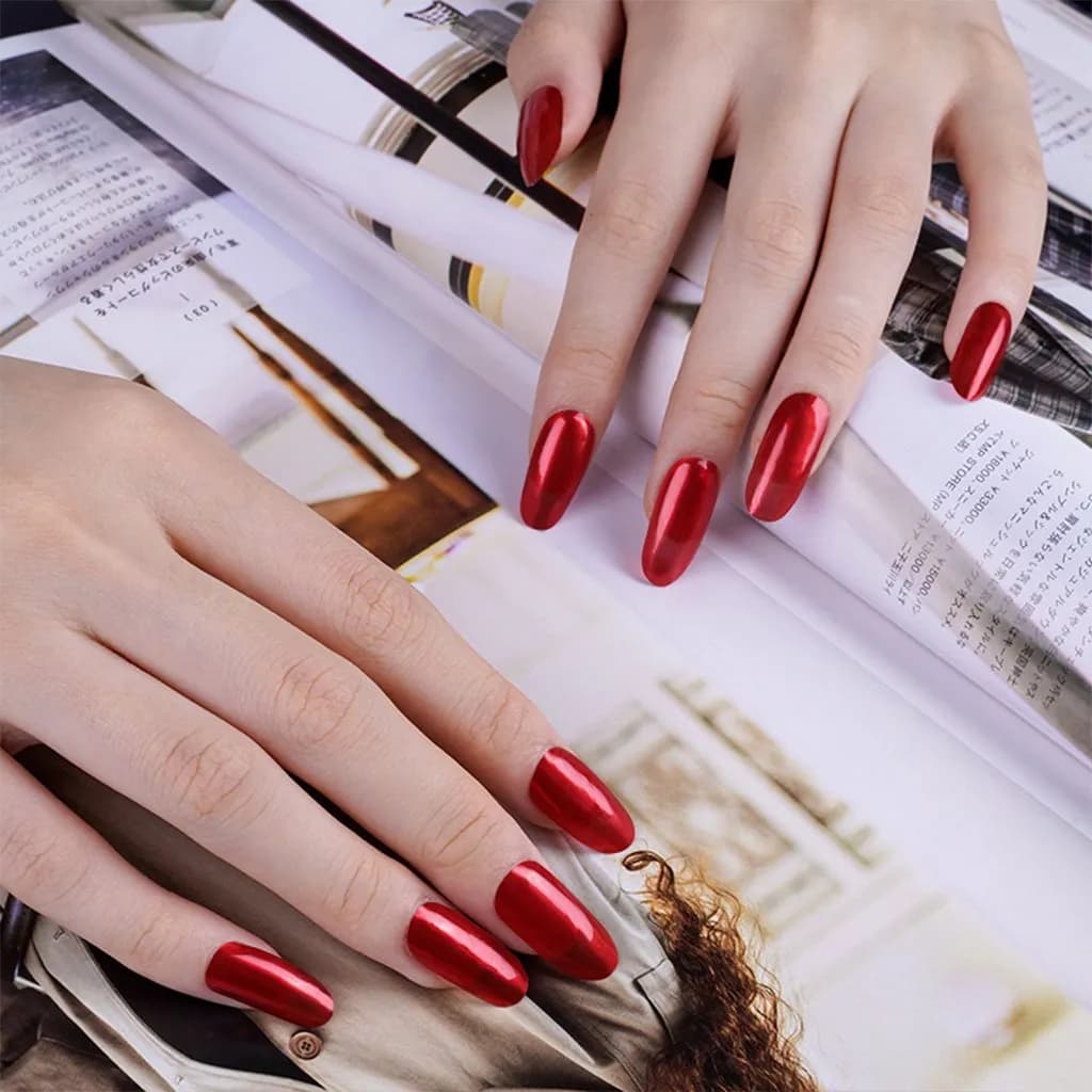 Molten Ruby – Semi-Cured Gel Nail Strips