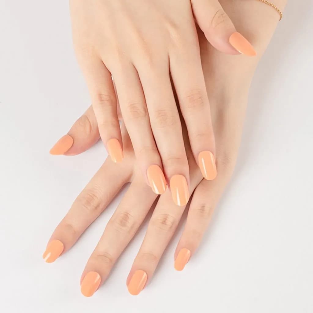 Orange Glow – Semi-Cured Gel Nail Strips
