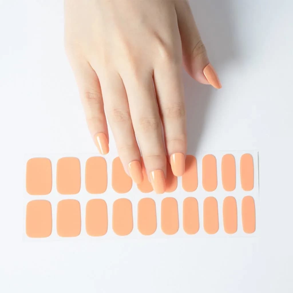 Orange Glow – Semi-Cured Gel Nail Strips