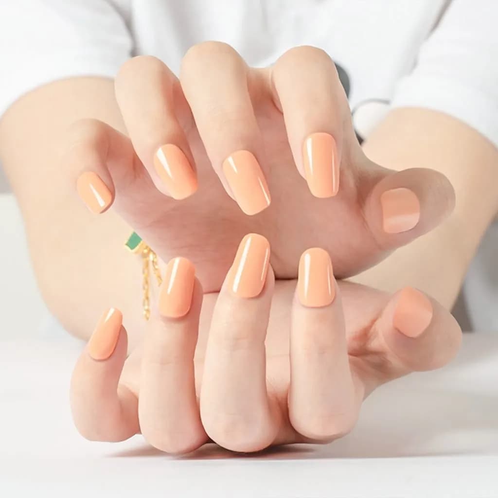 Orange Glow – Semi-Cured Gel Nail Strips