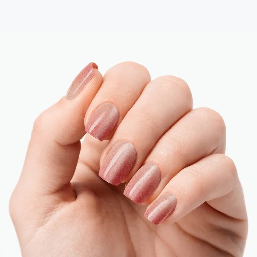 Peachy Ombre Cat-Eye Gel Nail Strips