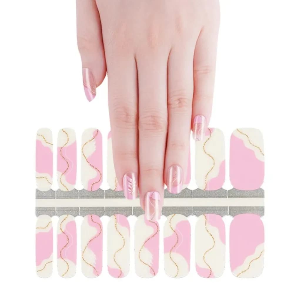 Pink Abstract Nail Polish Strips