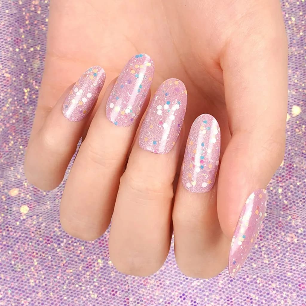 Pink Afterglow - Semi-Cured Gel Nail Strips Velvora UK