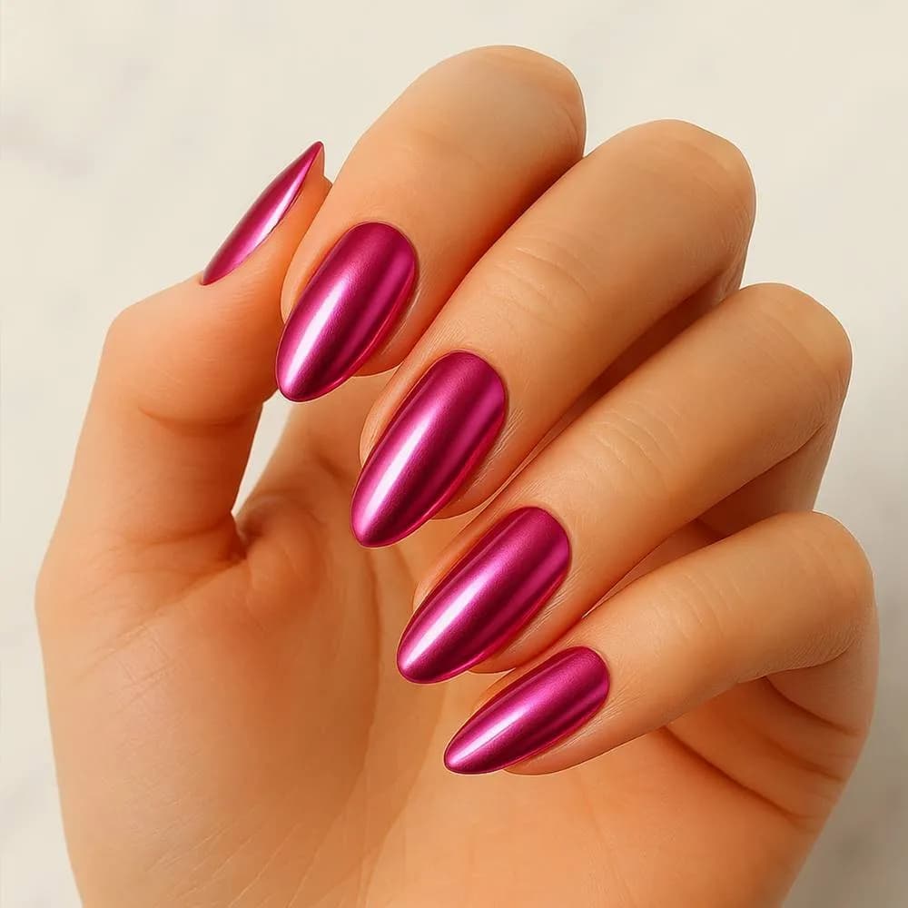 Pink Chrome – Semi-Cured Gel Nail Strips