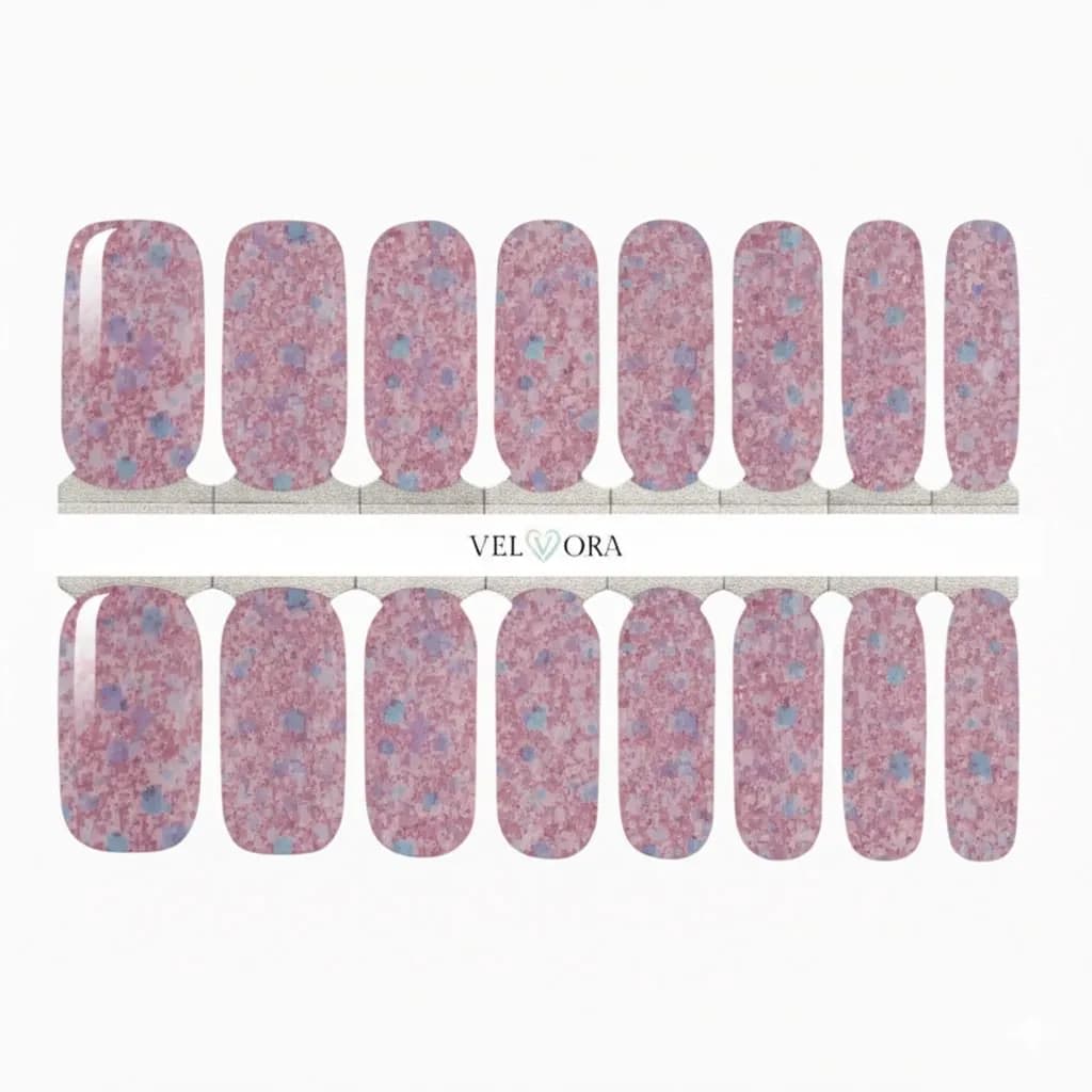 Pink Confetti Nail Polish Wraps