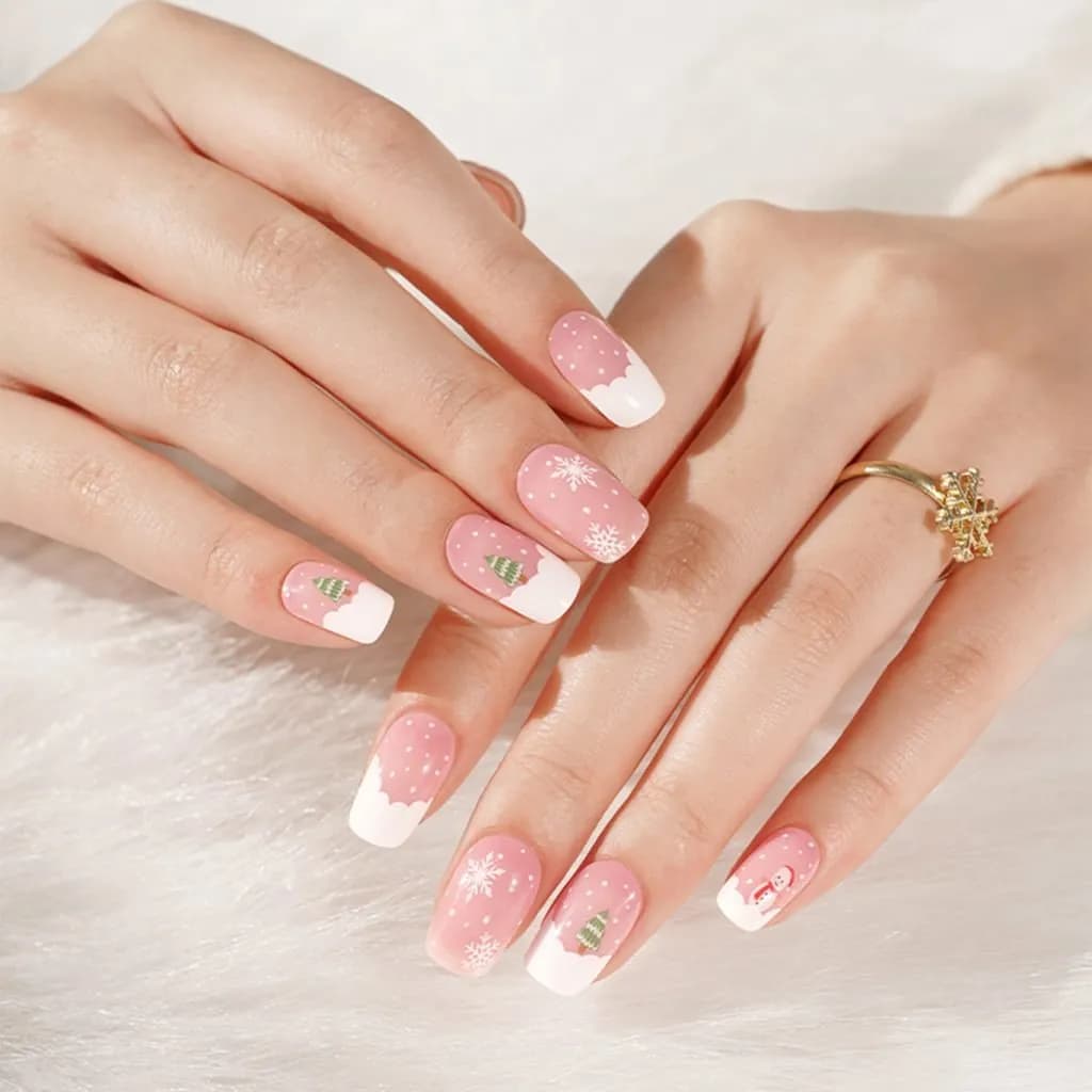 Pink Frost Semi-Cured Gel Nail Strips