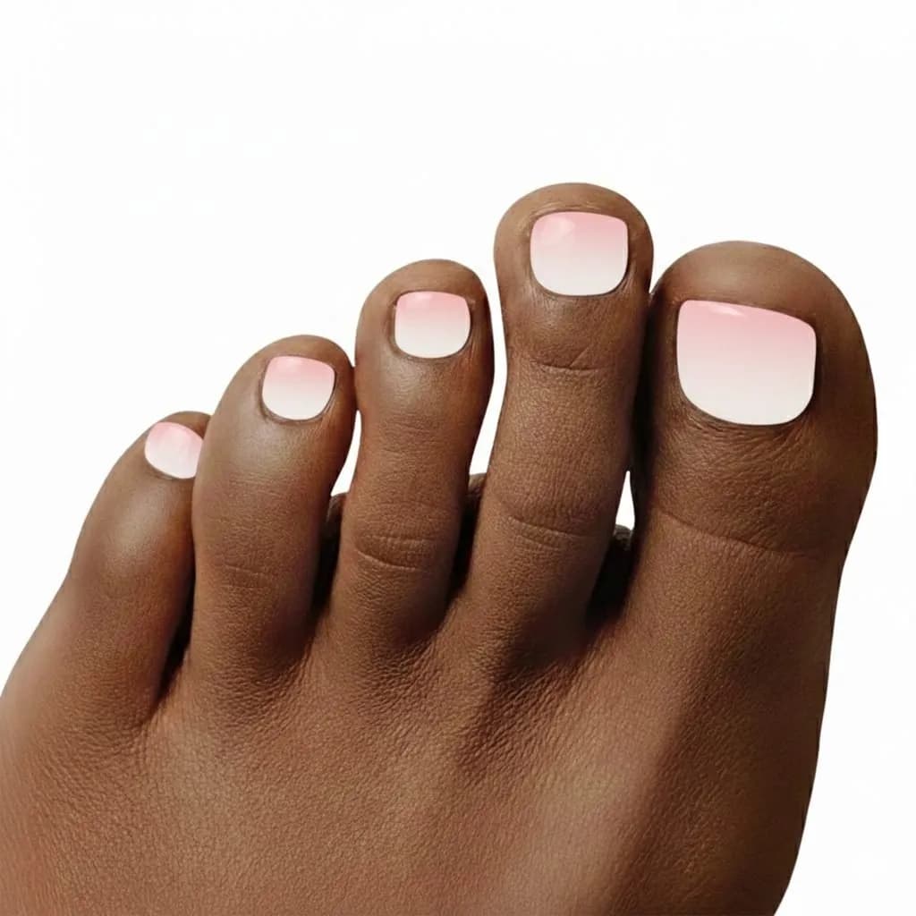 Pink Ombre Semi-Cured Pedicure Gel Nail Strips