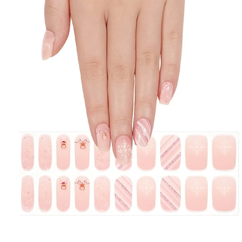Pink Wonderland Semi-Cured Gel Nail Strips