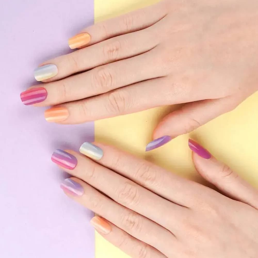 velvora-rainbow-sherbet-gel-nail-wraps-flatlay