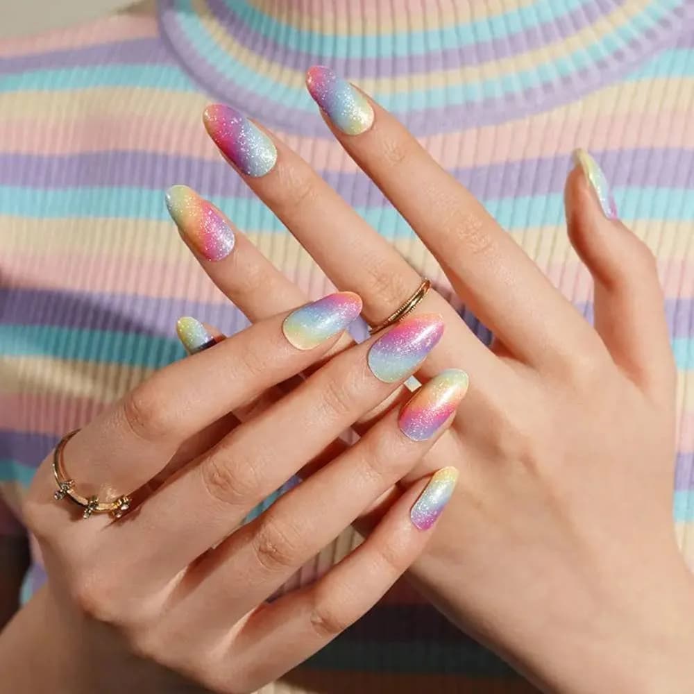 Rainbow Skies – Semi-Cured Gel Nail Strips