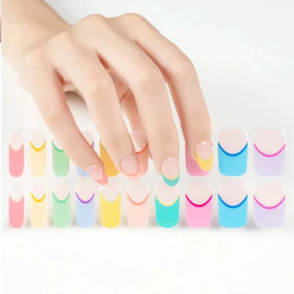 Rainbow Tips – Semi-Cured Gel Nail Strips