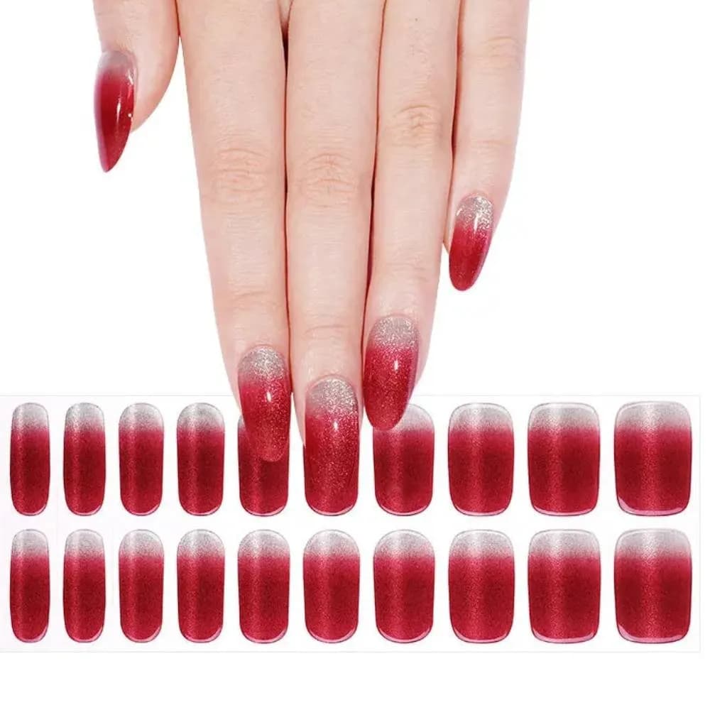 Red Ombre – Semi-Cured Gel Nail Strips