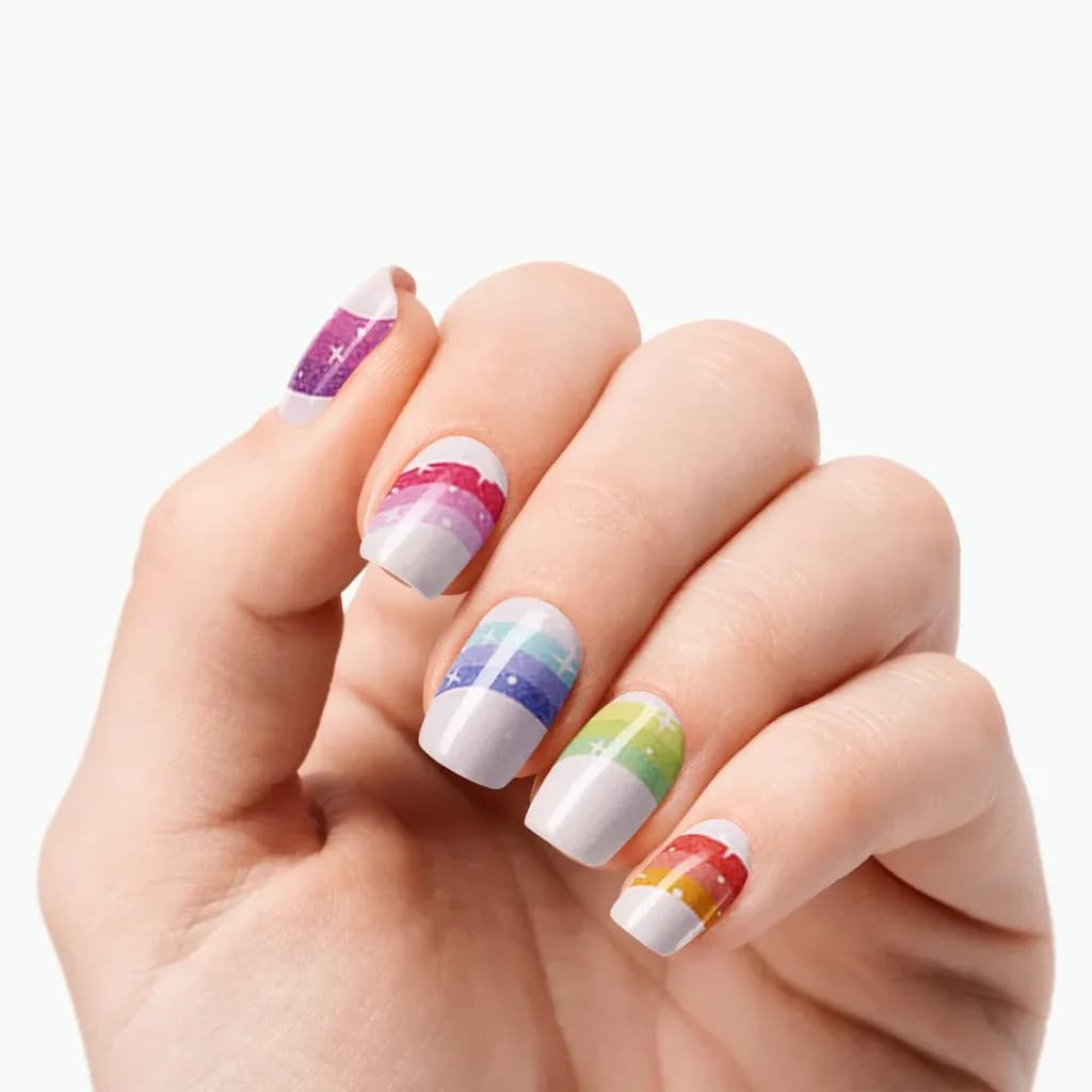 Retro Rainbow – Semi-Cured Gel Nail Strips