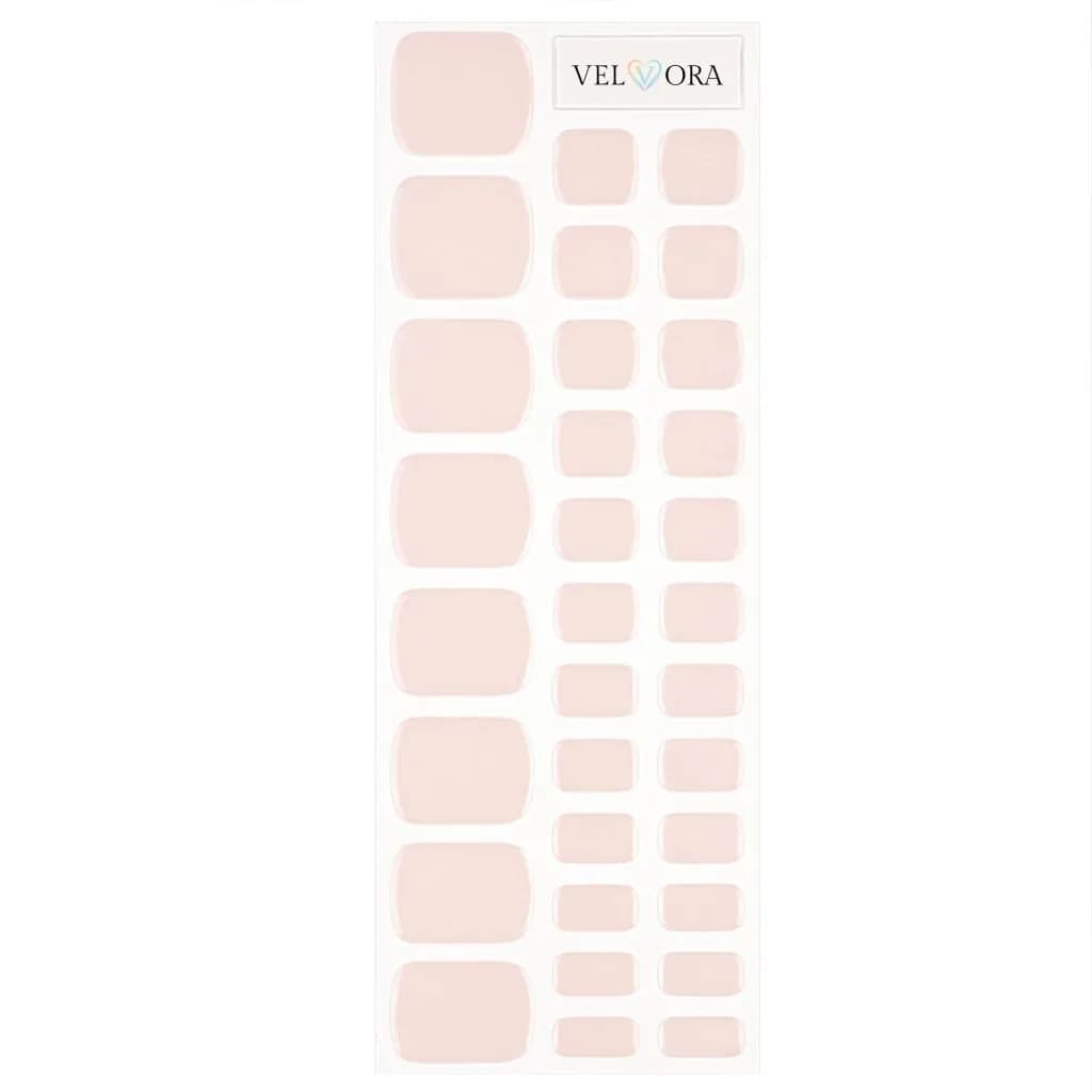Rose Pearl Semi-Cured Pedicure Gel Nail Strips
