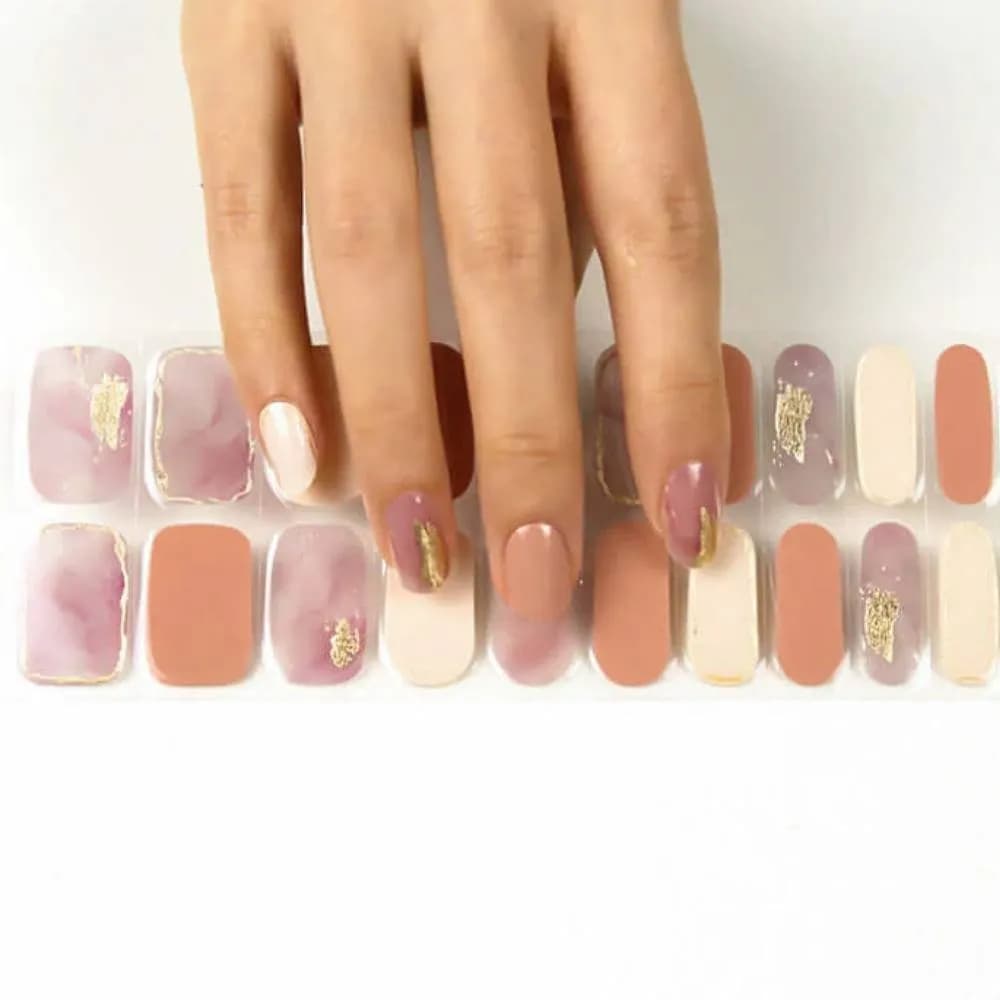 Rose Quartz – Semi-Cured Gel Nail Strips