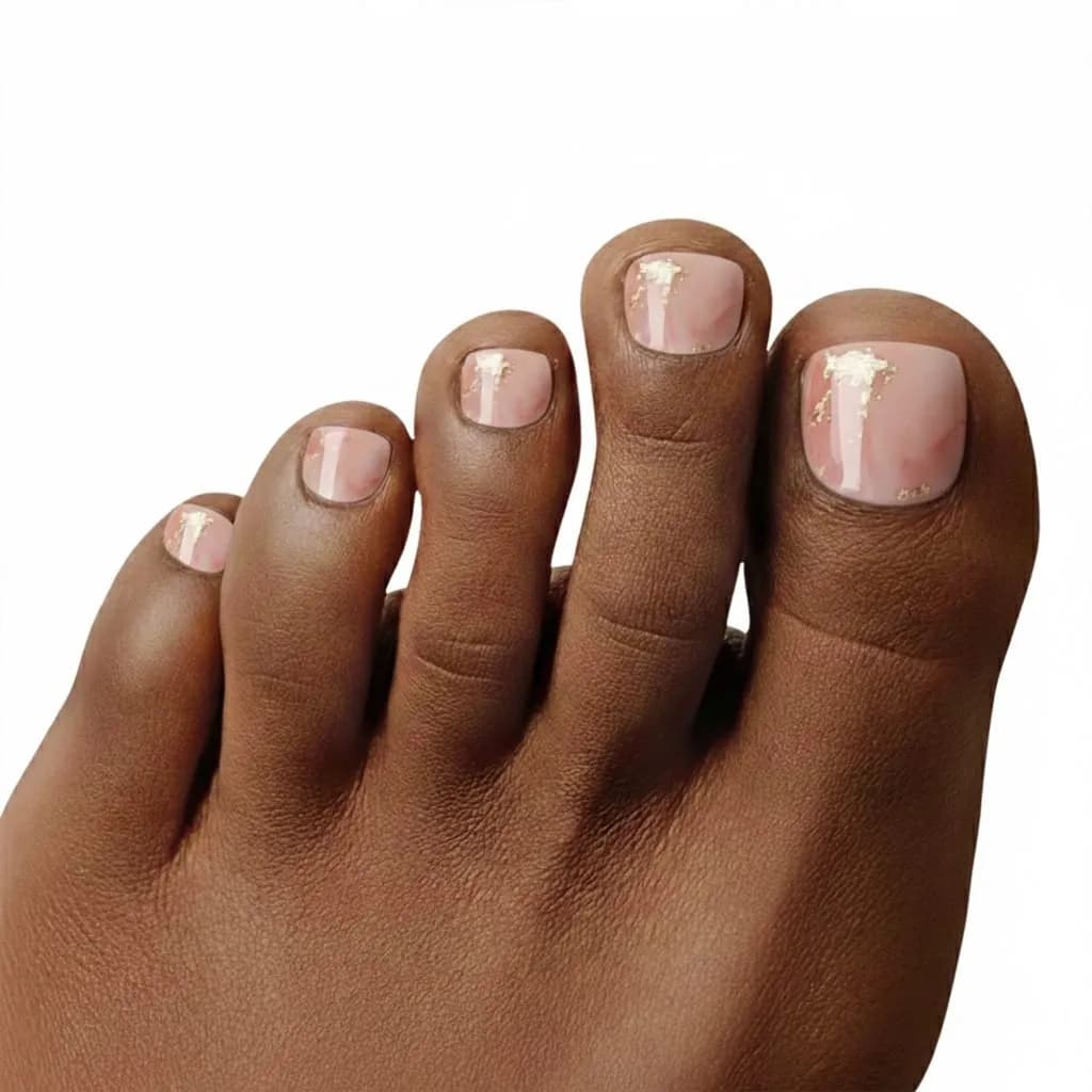 Rose Quartz Semi-Cured Pedicure Gel Nail Strips