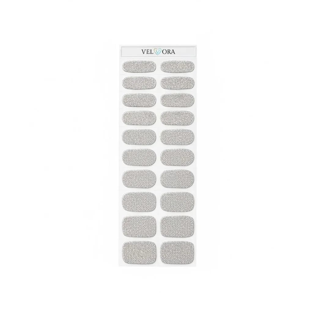 Silver Glam – Semi-Cured Gel Nail Strips